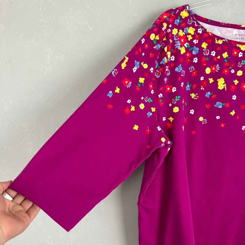 Talbots Plus Size 3x The Talbots Tee 3/4 Sleeve P… - image 2